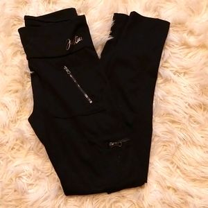 Black Zip Up Leggings